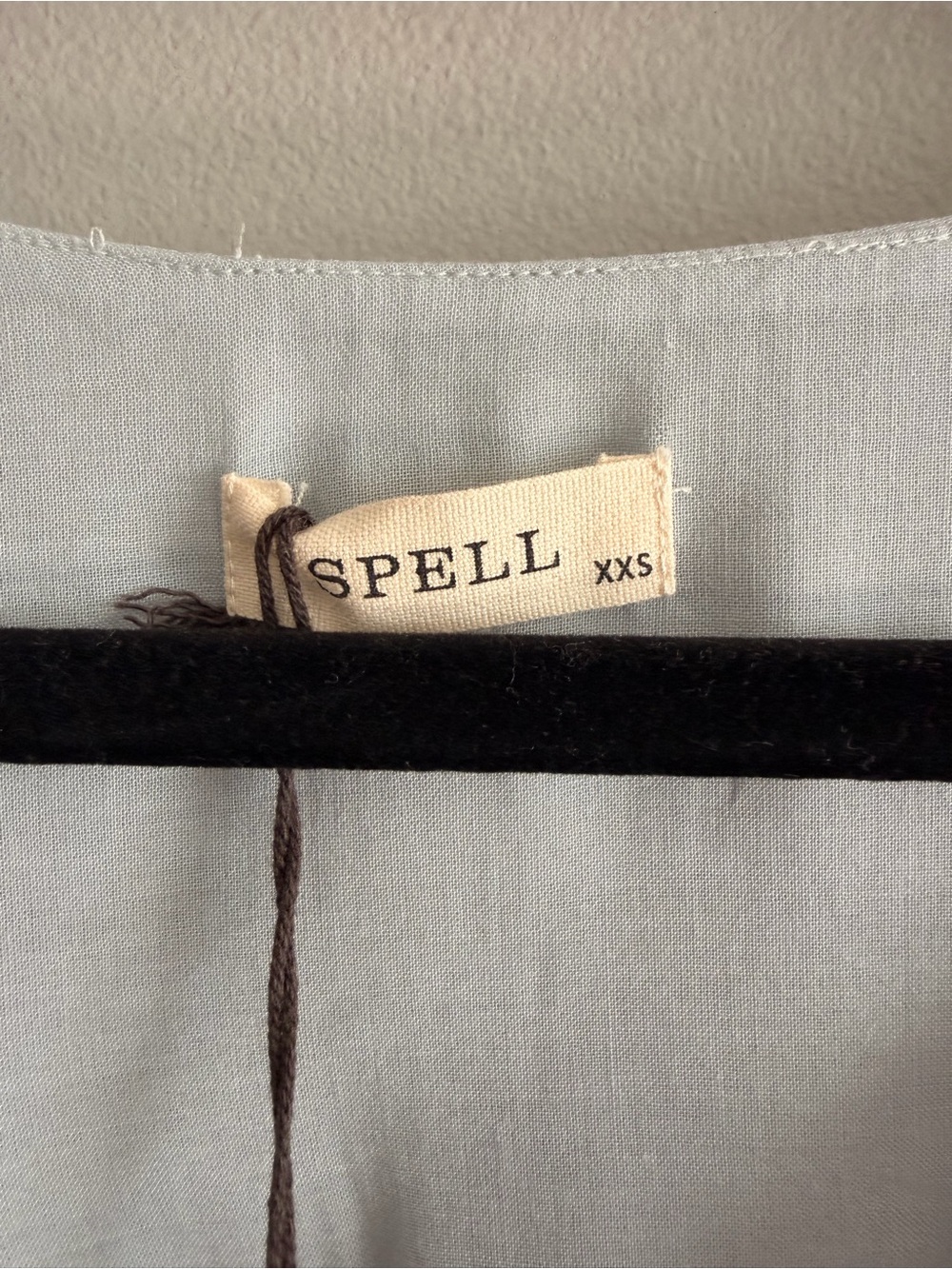 Spell Light Blue Blouse with String Tie - Picture 4 of 6